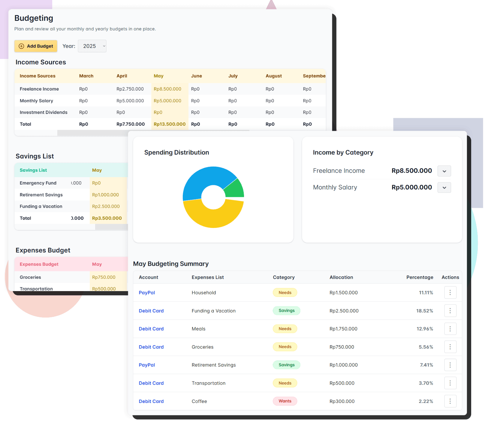 Monsy App UI